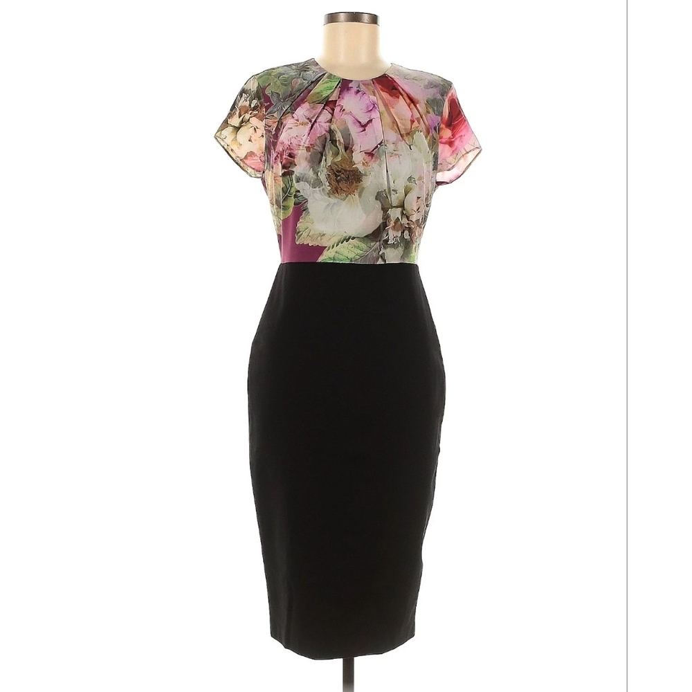 TED BAKER London floral & black dress